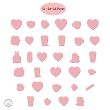 Load image into Gallery viewer, Valentine's Coffee and Cookies Digital Paper Pack {DIGITAL DOWNLOAD}