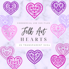 Load image into Gallery viewer, Folk Art Hearts SVG Pack - DIGITAL DOWNLOAD