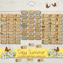 Load image into Gallery viewer, Cozy Summer 75-Piece Printable Labels Set {DIGITAL DOWNLOAD}