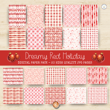 Load image into Gallery viewer, Dreamy Red Holiday Digital Paper Pack {DIGITAL DOWNLOAD}
