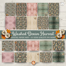 Load image into Gallery viewer, Washed Denim Harvest Digital Paper Pack {DIGITAL DOWNLOAD}