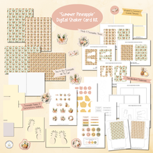 Load image into Gallery viewer, Summer Pineapple Digital Shaker Card Kit {Digital Download}