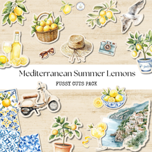 Load image into Gallery viewer, Mediterranean Summer Lemons Fussy Cuts Pack {DIGITAL DOWNLOAD}