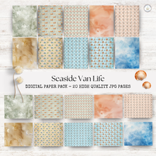 Load image into Gallery viewer, Seaside Van Life Digital Paper Pack {DIGITAL DOWNLOAD}