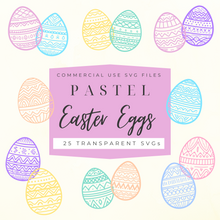 Load image into Gallery viewer, Pastel Easter Eggs SVG Pack - DIGITAL DOWNLOAD