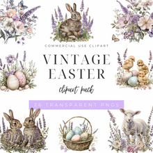 Load image into Gallery viewer, Vintage Easter Clip Art Pack - DIGITAL DOWNLOAD