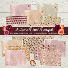 Load image into Gallery viewer, Autumn Blush Bouquet Digital Paper Extended Pack {DIGITAL DOWNLOAD}
