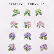Load image into Gallery viewer, Spring Hydrangeas Clipart Pack DIGITAL DOWNLOAD