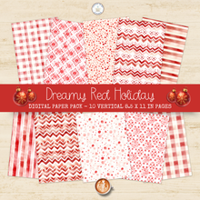 Load image into Gallery viewer, Dreamy Red Holiday Digital Paper Pack {DIGITAL DOWNLOAD}