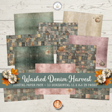 Load image into Gallery viewer, Washed Denim Harvest Digital Paper Pack {DIGITAL DOWNLOAD}