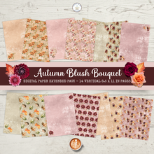 Load image into Gallery viewer, Autumn Blush Bouquet Digital Paper Extended Pack {DIGITAL DOWNLOAD}