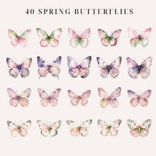 Load image into Gallery viewer, Spring Butterflies Clipart Pack DIGITAL DOWNLOAD