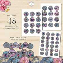 Load image into Gallery viewer, Midnight Garden 48-Piece Printable Sticker Collection {DIGITAL DOWNLOAD}