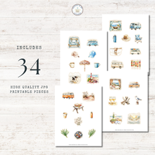 Load image into Gallery viewer, Seaside Van Life Fussy Cuts Pack {DIGITAL DOWNLOAD}