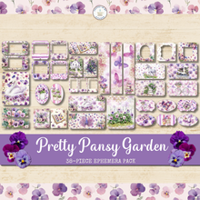 Load image into Gallery viewer, Pretty Pansy Garden Ephemera Pack {DIGITAL DOWNLOAD}
