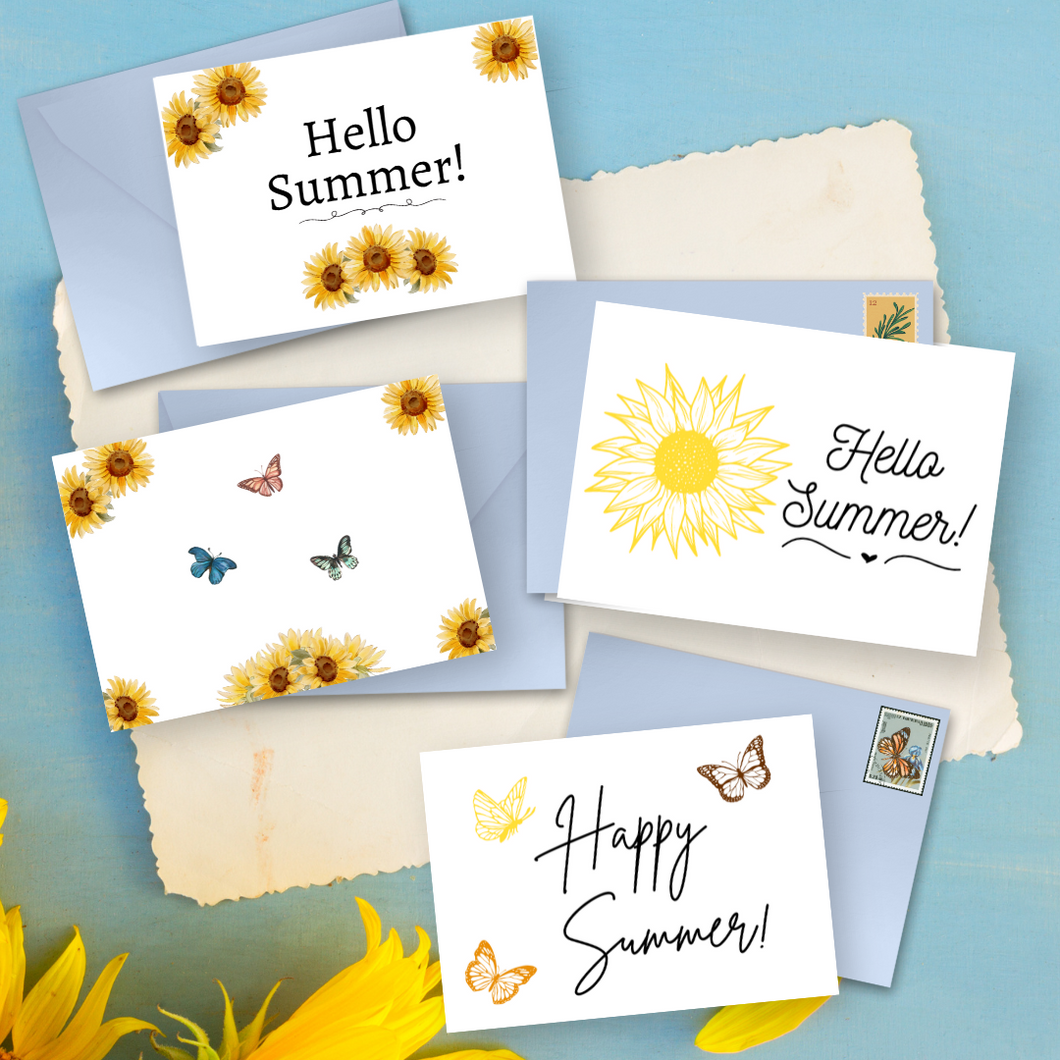 CIMK Summer Notecards Set of 4 {Digital Download}