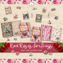 Load image into Gallery viewer, Red Roses for Days Mini Junk Journal Pack {DIGITAL DOWNLOAD}
