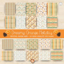 Load image into Gallery viewer, Dreamy Orange Holiday Digital Paper Pack {DIGITAL DOWNLOAD}
