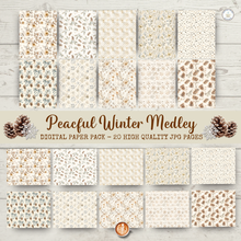 Load image into Gallery viewer, Peaceful Winter Medley Digital Paper Pack {DIGITAL DOWNLOAD}
