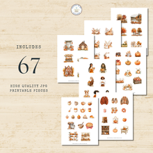 Load image into Gallery viewer, Pumpkin Spice Season Fussy Cuts Mega Pack {DIGITAL DOWNLOAD}
