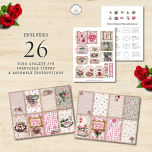 Load image into Gallery viewer, Red Roses for Days Mini Junk Journal Pack {DIGITAL DOWNLOAD}
