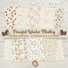 Load image into Gallery viewer, Peaceful Winter Medley Digital Paper Pack {DIGITAL DOWNLOAD}
