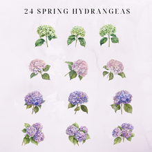 Load image into Gallery viewer, Spring Hydrangeas Clipart Pack DIGITAL DOWNLOAD
