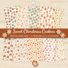 Load image into Gallery viewer, Sweet Christmas Cookies Digital Paper Pack {DIGITAL DOWNLOAD]
