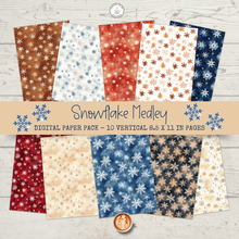 Load image into Gallery viewer, Snowflake Medley Digital Paper Pack {DIGITAL DOWNLOAD}
