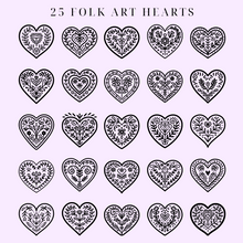 Load image into Gallery viewer, Folk Art Hearts SVG Pack - DIGITAL DOWNLOAD
