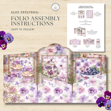 Load image into Gallery viewer, Pretty Pansy Garden Mini Tri-Fold Folio Pack {DIGITAL DOWNLOAD}
