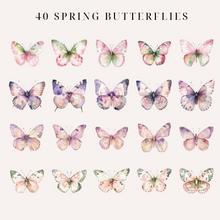 Load image into Gallery viewer, Spring Butterflies Clipart Pack DIGITAL DOWNLOAD
