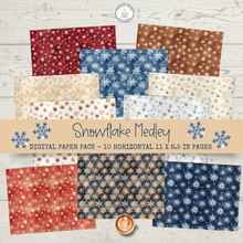 Load image into Gallery viewer, Snowflake Medley Digital Paper Pack {DIGITAL DOWNLOAD}
