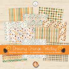 Load image into Gallery viewer, Dreamy Orange Holiday Digital Paper Pack {DIGITAL DOWNLOAD}
