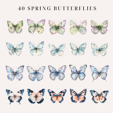 Load image into Gallery viewer, Spring Butterflies Clipart Pack DIGITAL DOWNLOAD
