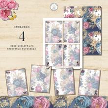 Load image into Gallery viewer, Midnight Garden Bookmark, Sticker, &amp; Notecard Set {DIGITAL DOWNLOAD}
