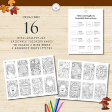 Load image into Gallery viewer, Autumn in Your Pocket Mini Coloring Books Set Vol. 2 {DIGITAL DOWNLOAD}
