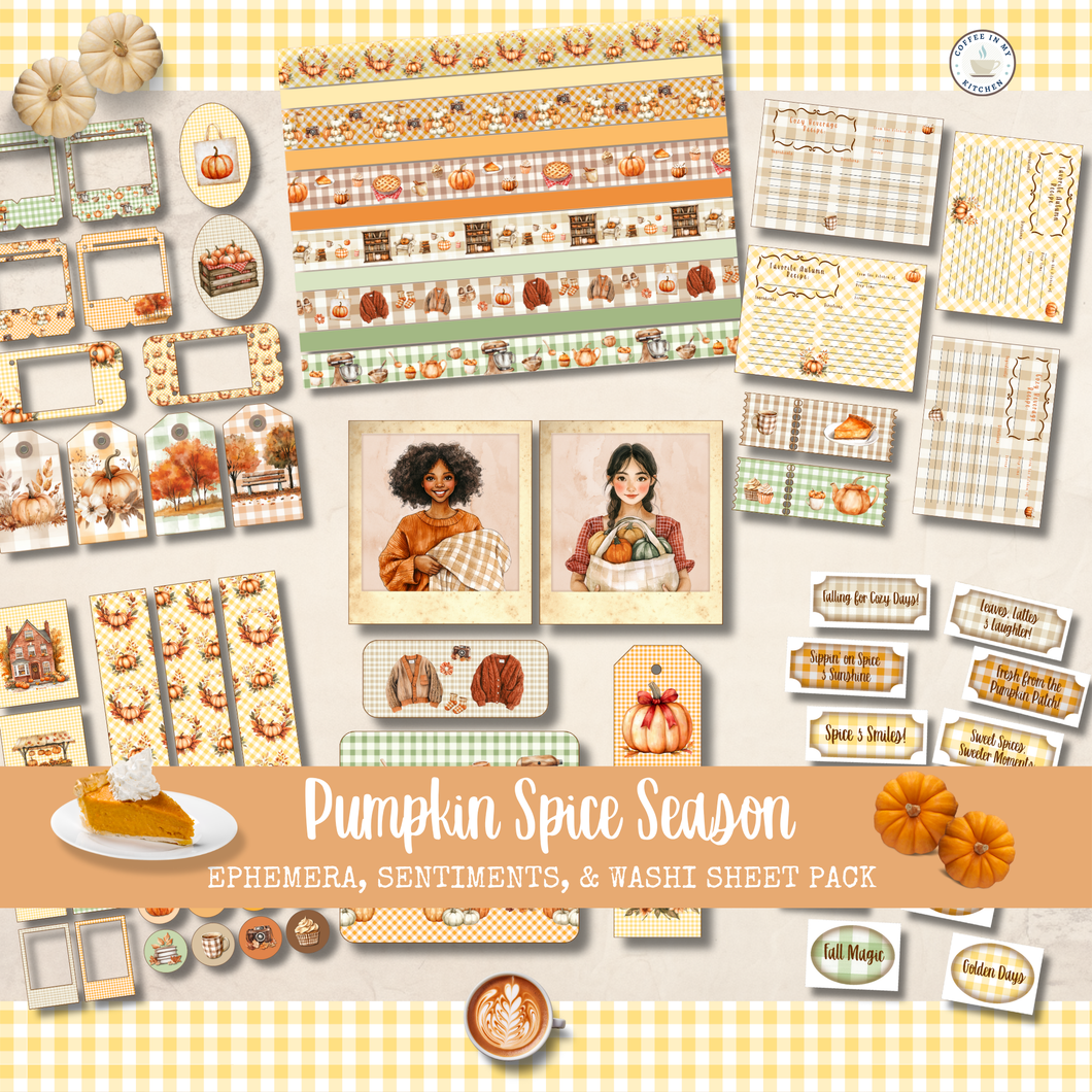 Pumpkin Spice Season Ephemera Pack {DIGITAL DOWNLOAD}
