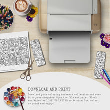Load and play video in Gallery viewer, Dreamy Florals 10-Piece Coloring Bookmarks Collection {DIGITAL DOWNLOAD}
