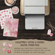 Load and play video in Gallery viewer, Valentine&#39;s Coffee and Cookies Digital Paper Pack - Flash Sale! {DIGITAL DOWNLOAD}
