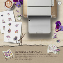 Load and play video in Gallery viewer, Pretty Pansy Garden Fussy Cuts Pack {DIGITAL DOWNLOAD}
