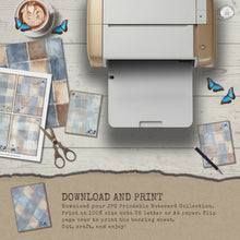 Load and play video in Gallery viewer, Blue Butterfly Inspirational 8-Piece Printable Notecard Collection {DIGITAL DOWNLOAD}
