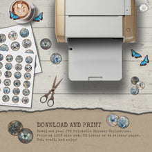 Load and play video in Gallery viewer, Blue Butterfly Inspirational 48-Piece Printable Sticker Collection {DIGITAL DOWNLOAD}
